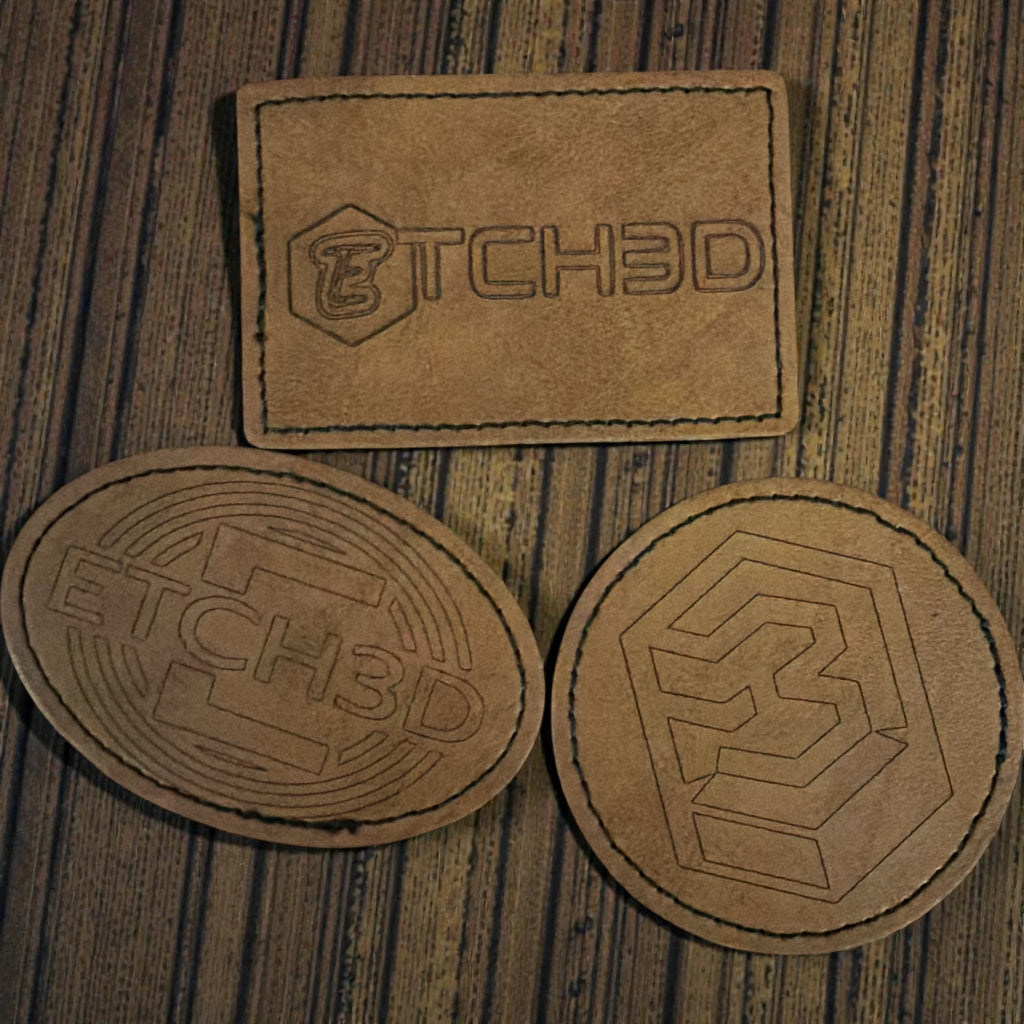 Iron-On Leather Badges